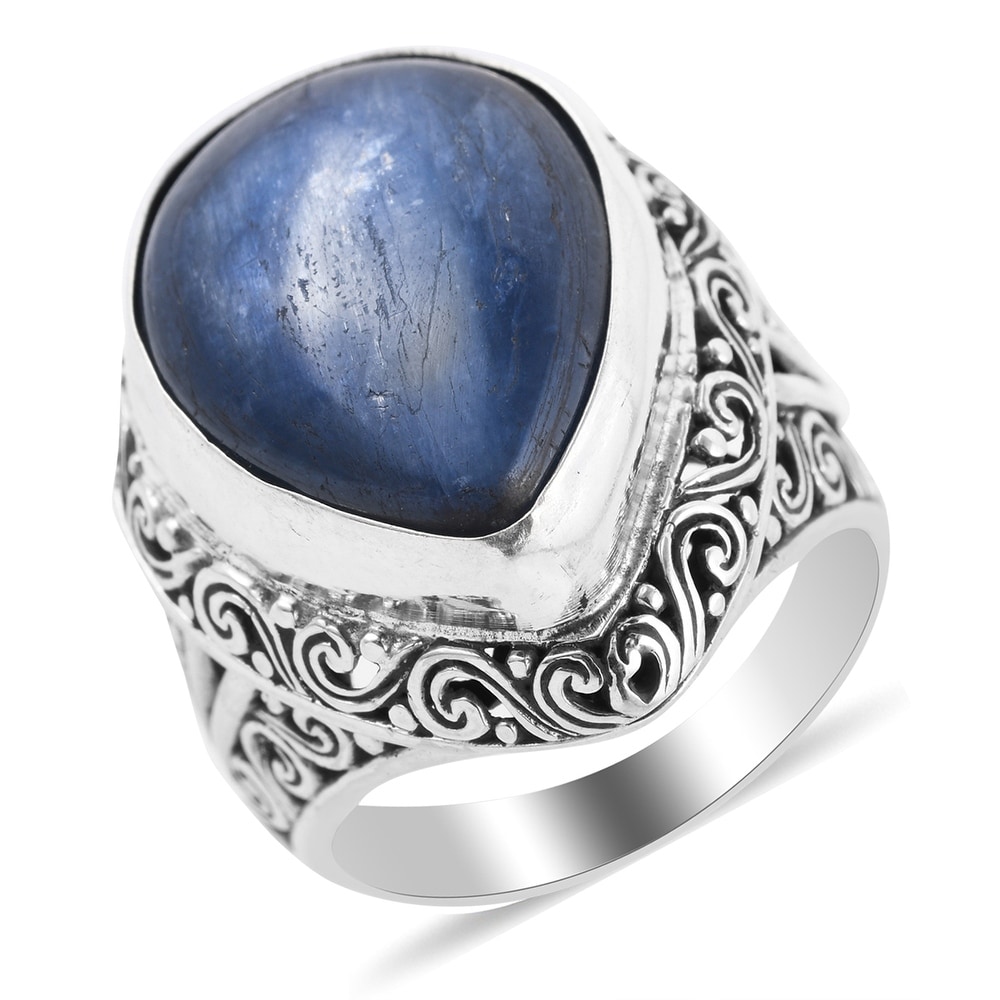 Solid 925 Sterling Silver Natural Blue Fire Labradorite Gemstone Mens Ring B288 Solid 925 Sterling Silver Natural Blue Fire Labradorite Gemstone Mens Ring B288